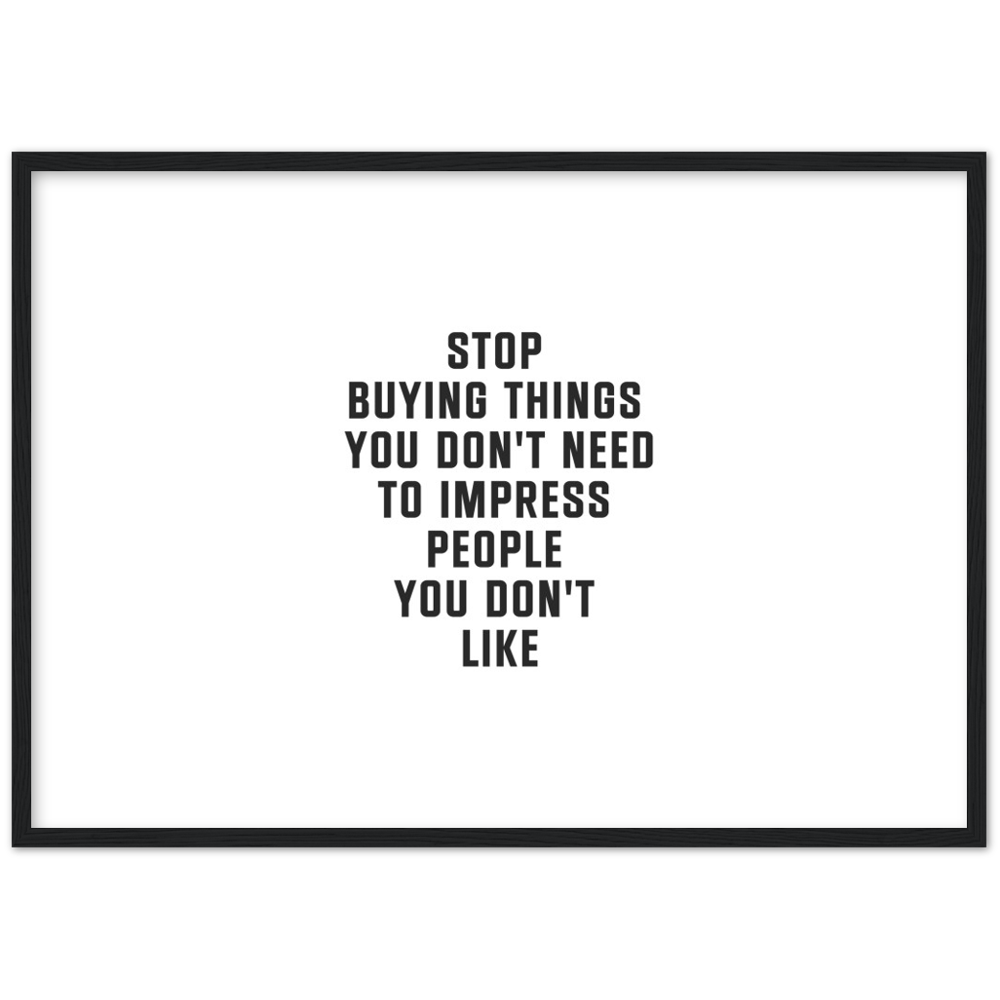 12_ Affiche Stop buying things