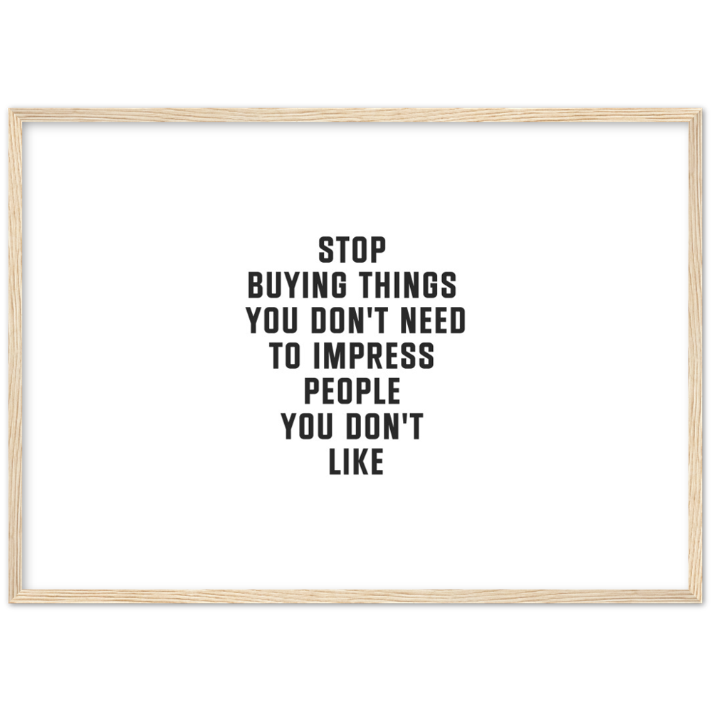 14_ Affiche Stop buying things