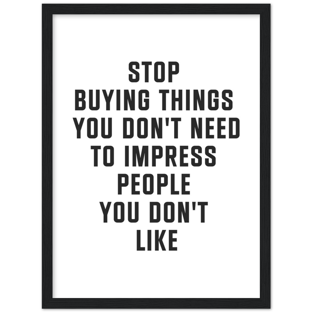 20_ Affiche Stop buying things