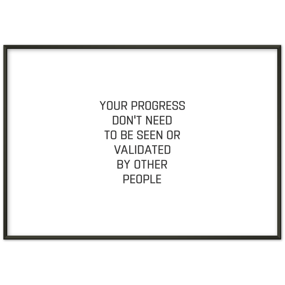 2_ Affiche your progress don't need to be seen