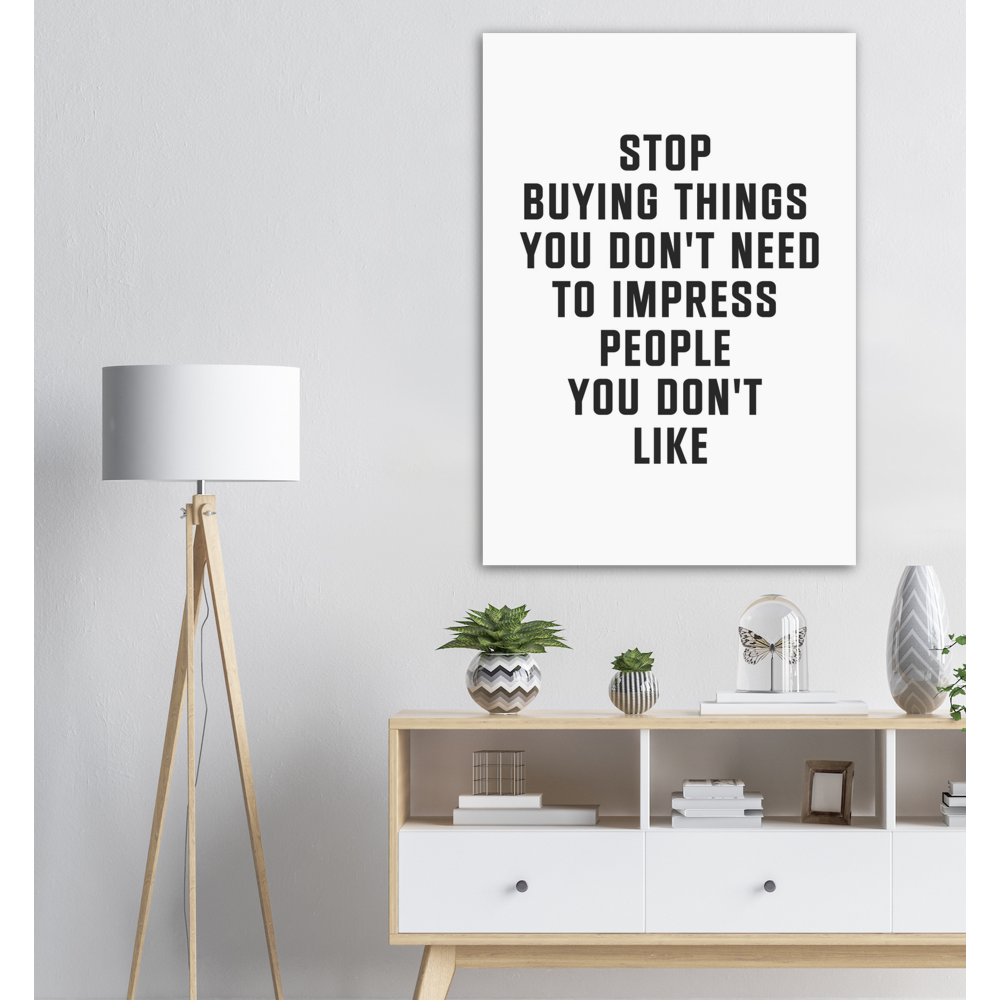 33_ Affiche Stop buying things