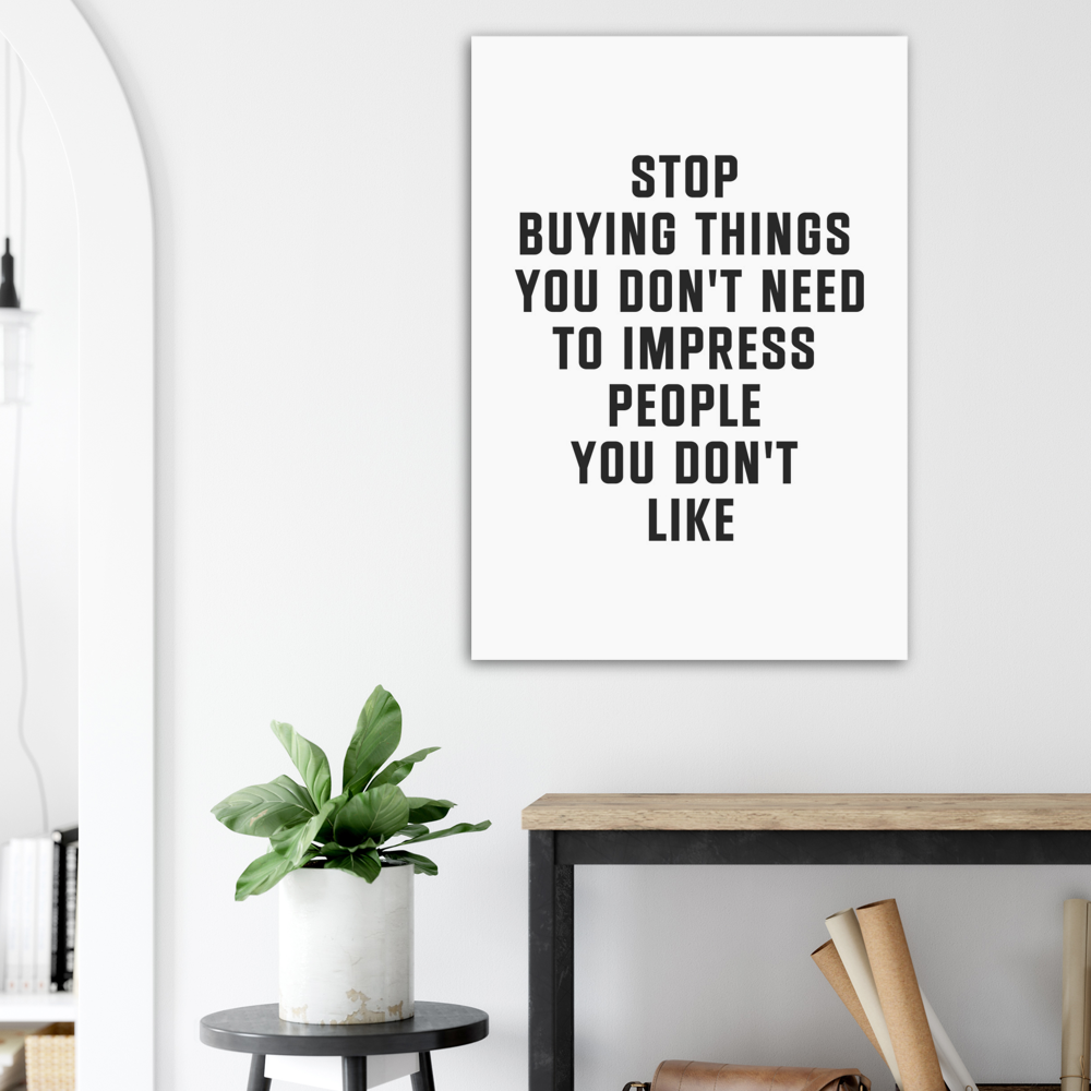 38_ Affiche Stop buying things